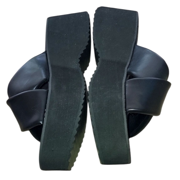 ASOS Black Crisscross Leather Sandals - Picture 2 of 6